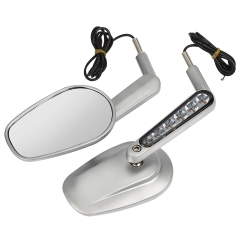 XF110859-S Pair Muscle Rear View Mirrors & LED Front Turn Signals For Harley V ROD 09-17