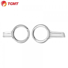 TCMT XF29012035-E Chrome Fog Light Trim Rings Case Cover Fit For Honda Goldwing GL1800 2018-2020